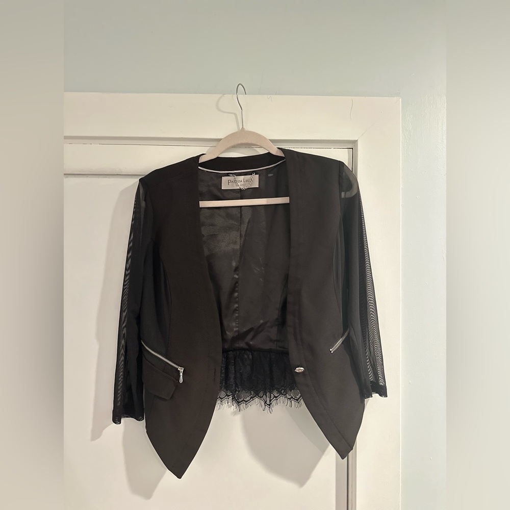 Patrizia Luca Milano Mesh Lace Blazer Jacket Size S